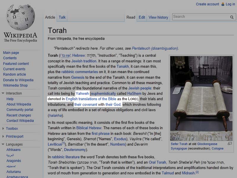 Wikipedia has recently figured out the Jewish Lord deception.