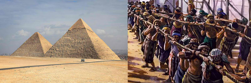 Slaves of the pyramids of Egypt
