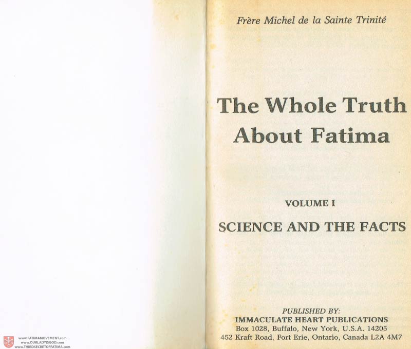 The Whole Truth About Fatima Volume 1 pages a-b