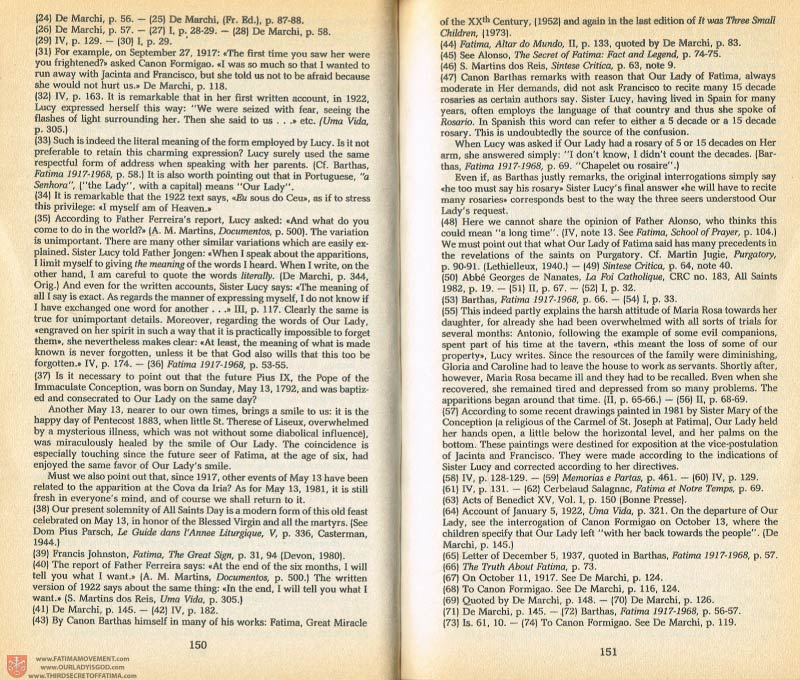 The Whole Truth About Fatima Volume 1 pages 150-151