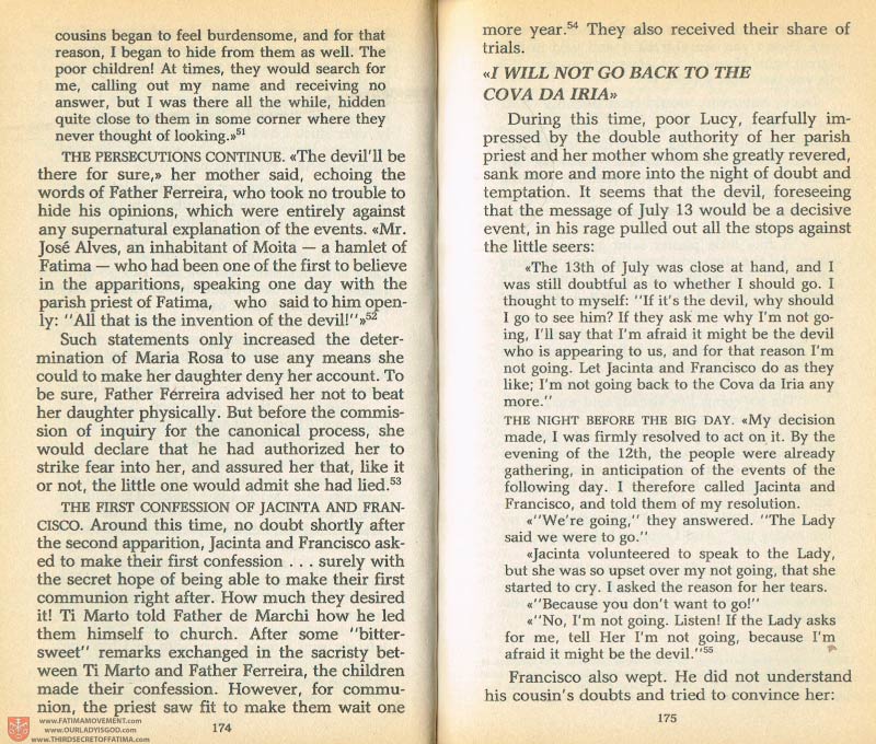 The Whole Truth About Fatima Volume 1 pages 174-175