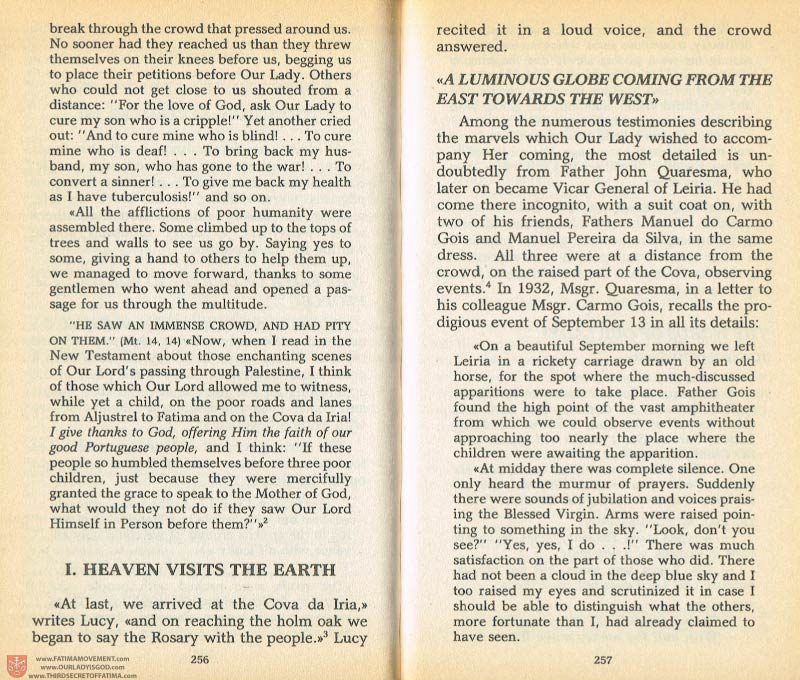 The Whole Truth About Fatima Volume 1 pages 256-257