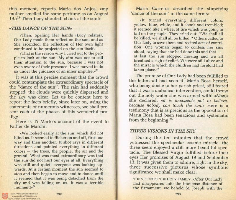 The Whole Truth About Fatima Volume 1 pages 292-293