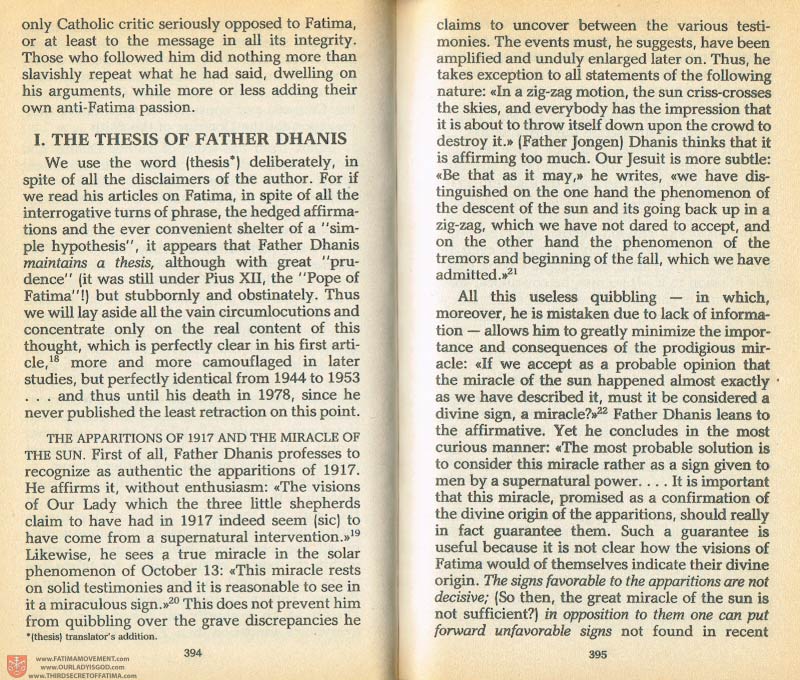 The Whole Truth About Fatima Volume 1 pages 394-395