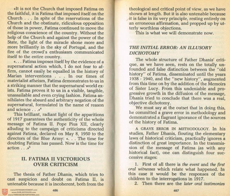 The Whole Truth About Fatima Volume 1 pages 486-487