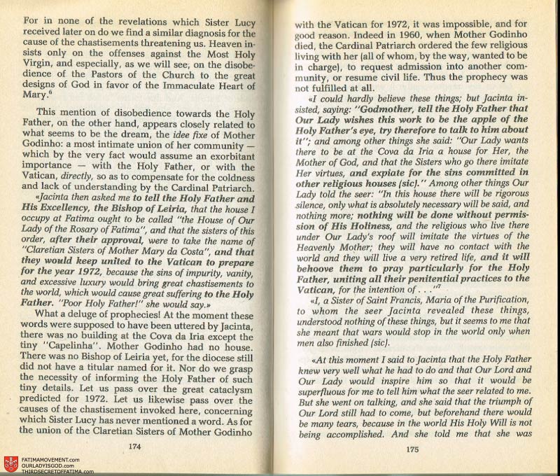 The Whole Truth About Fatima Volume 2 pages 160-161