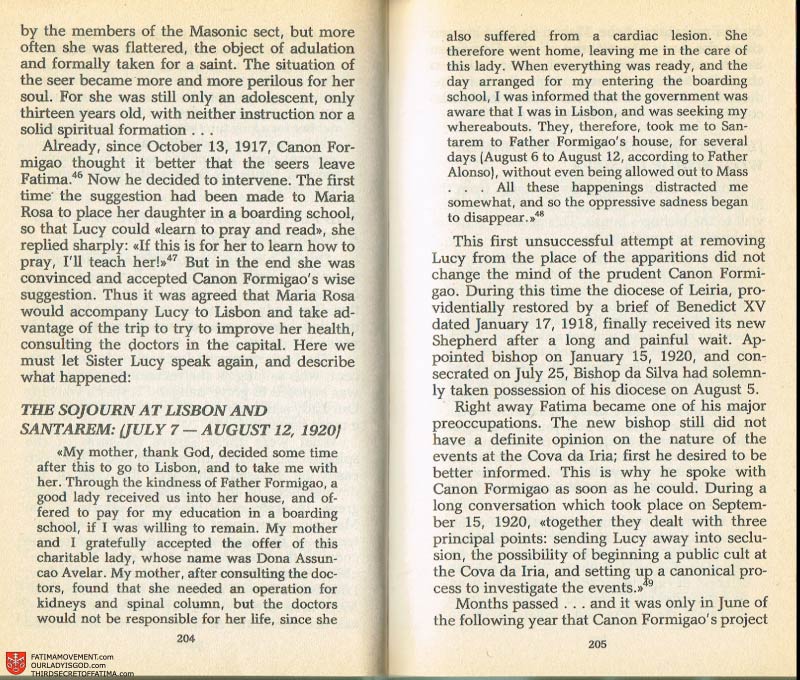 The Whole Truth About Fatima Volume 2 pages 190-191