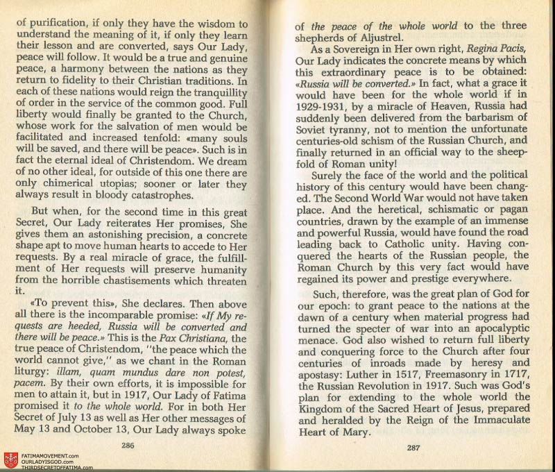 The Whole Truth About Fatima Volume 2 pages 272-273