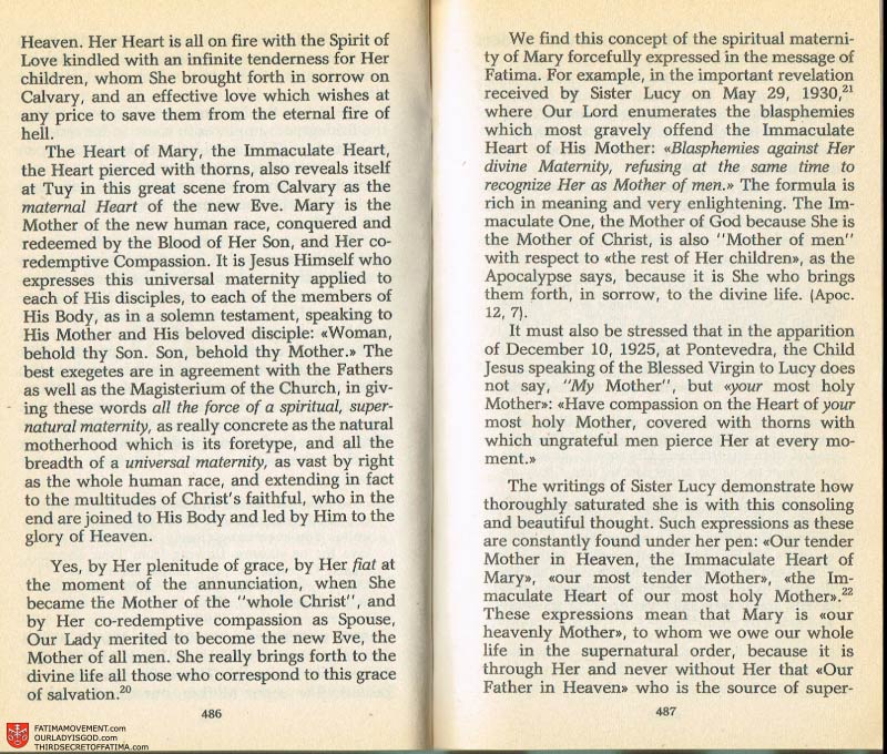 The Whole Truth About Fatima Volume 2 pages 464-465