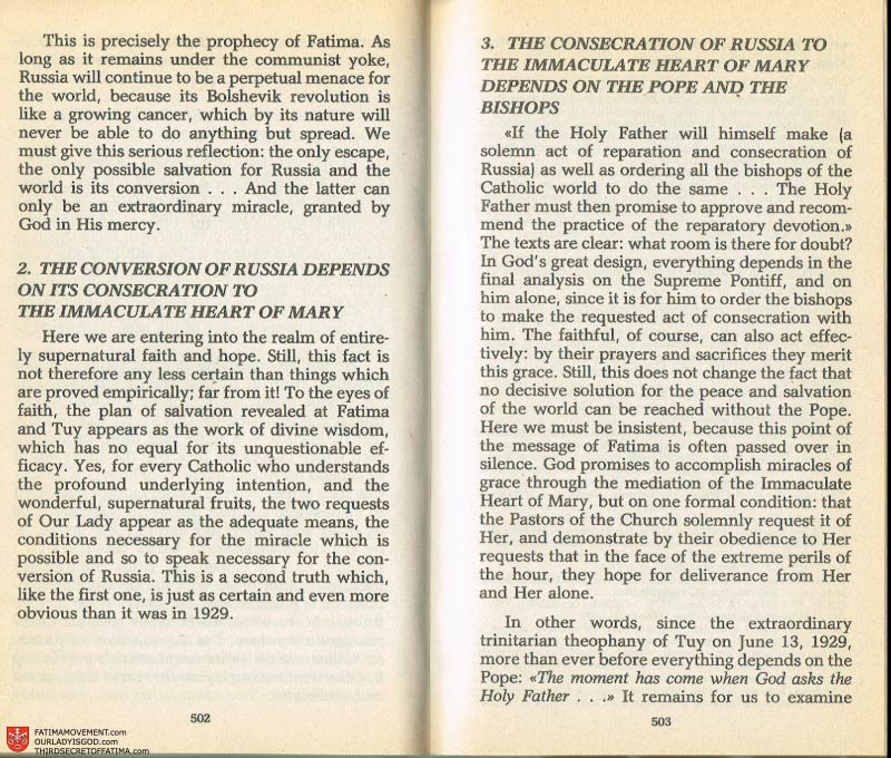 The Whole Truth About Fatima Volume 2 pages 480-481