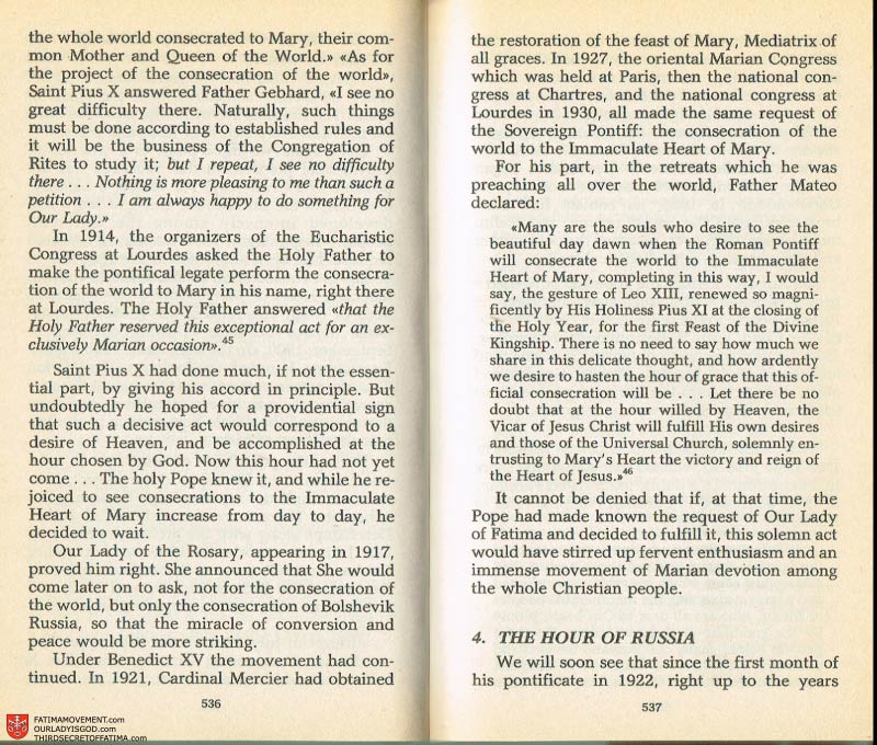 The Whole Truth About Fatima Volume 2 pages 514-515