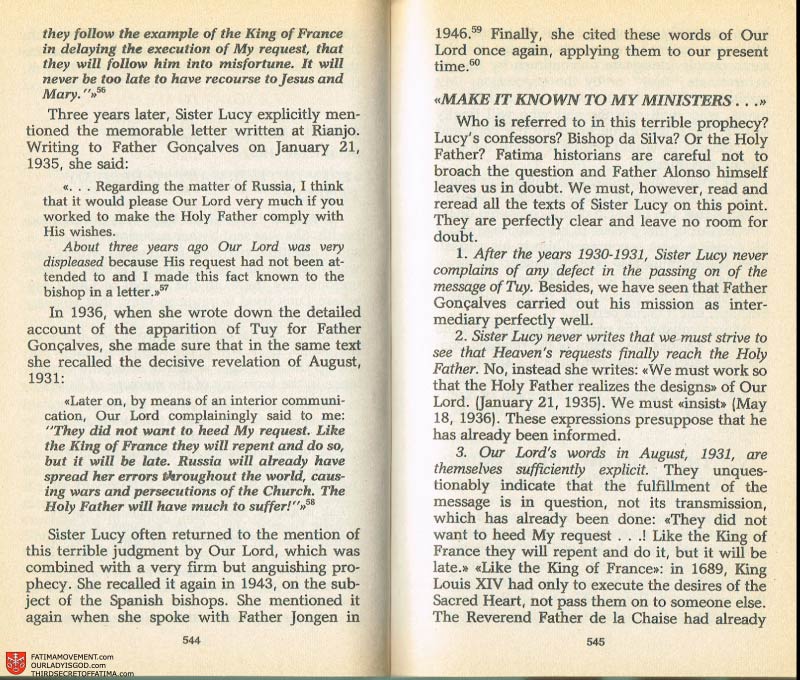The Whole Truth About Fatima Volume 2 pages 522-523
