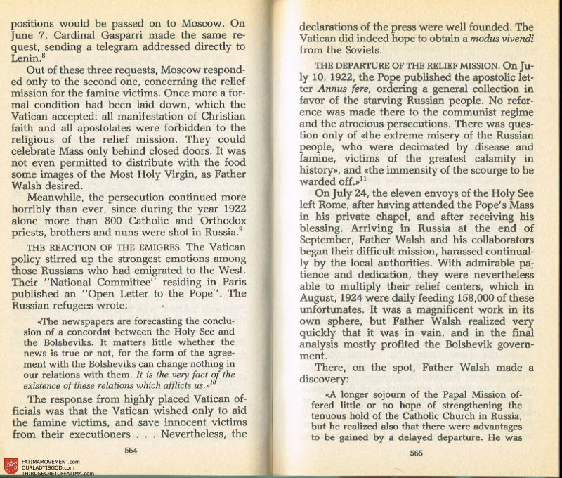 The Whole Truth About Fatima Volume 2 pages 542-543