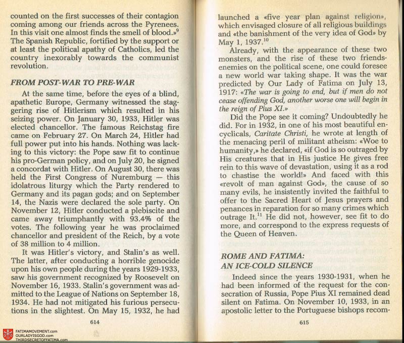 The Whole Truth About Fatima Volume 2 pages 592-593