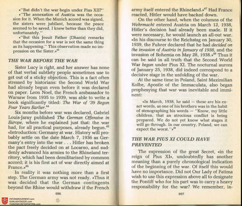 The Whole Truth About Fatima Volume 2 pages 674-675