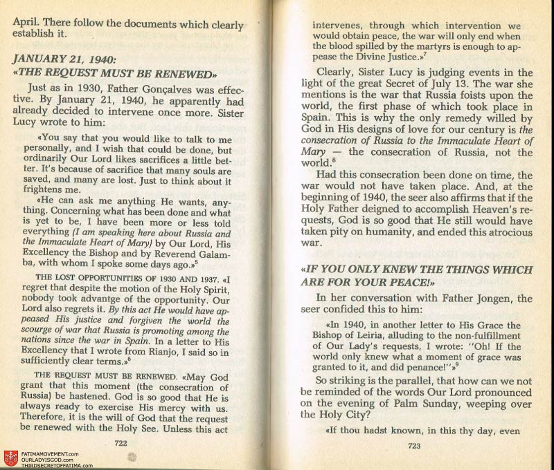 The Whole Truth About Fatima Volume 2 pages 700-701