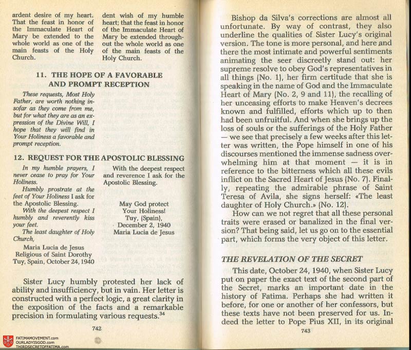 The Whole Truth About Fatima Volume 2 pages 720-721