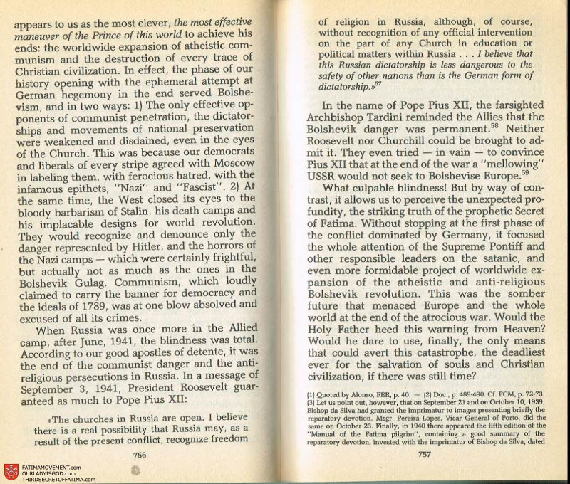 The Whole Truth About Fatima Volume 2 pages 734-735
