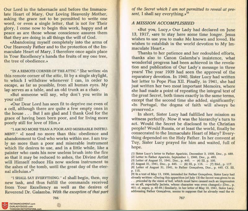 The Whole Truth About Fatima Volume 2 pages 744-745
