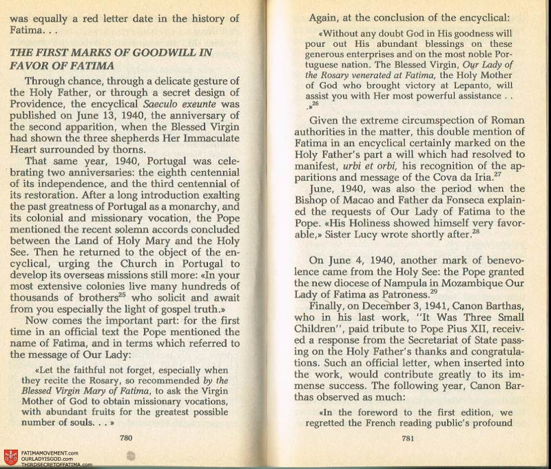 The Whole Truth About Fatima Volume 2 pages 758-759