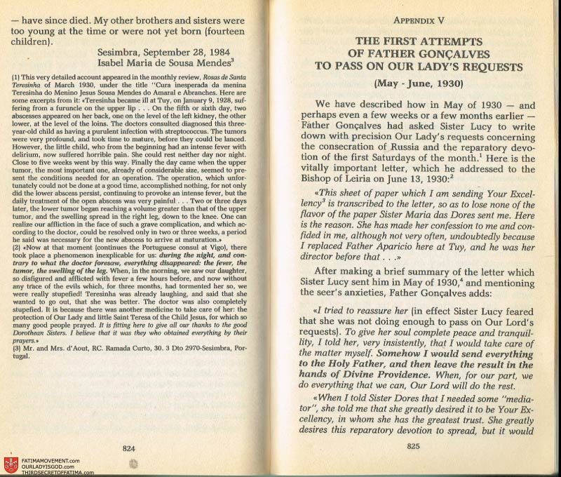 The Whole Truth About Fatima Volume 2 pages 802-803