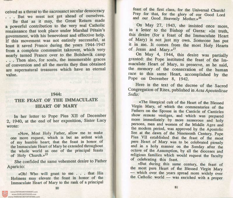 The Whole Truth About Fatima Volume 3 pages 80-81
