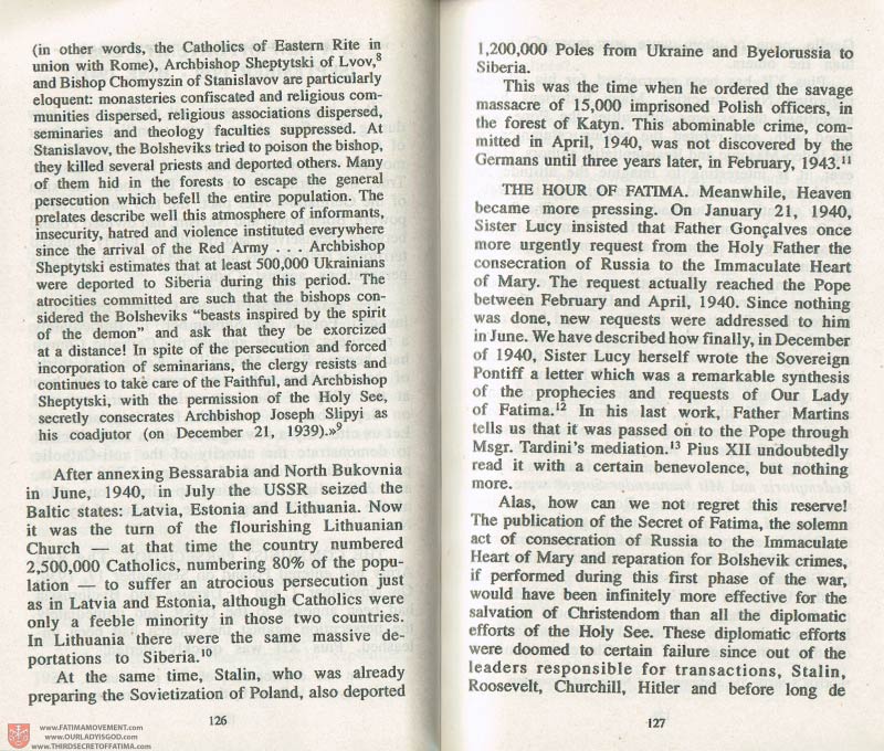 The Whole Truth About Fatima Volume 3 pages 126-127