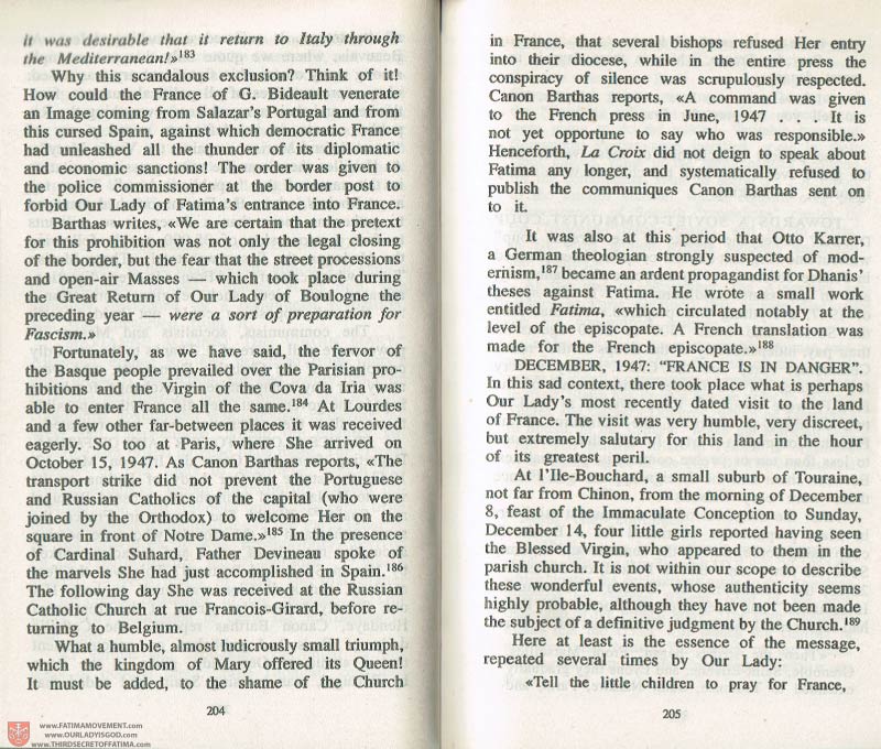 The Whole Truth About Fatima Volume 3 pages 204-205