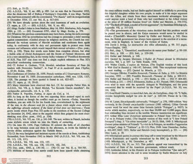 The Whole Truth About Fatima Volume 3 pages 212-213