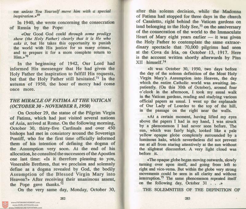The Whole Truth About Fatima Volume 3 pages 282-283