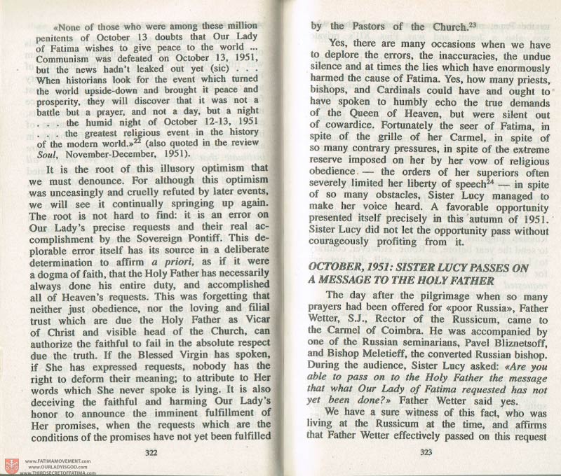 The Whole Truth About Fatima Volume 3 pages 322-323