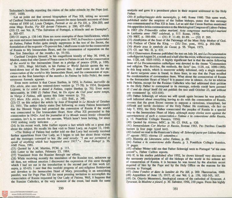 The Whole Truth About Fatima Volume 3 pages 350-351