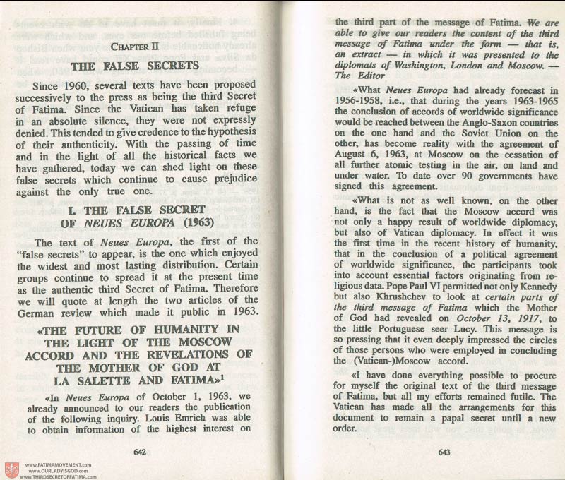 The Whole Truth About Fatima Volume 3 pages 642-643