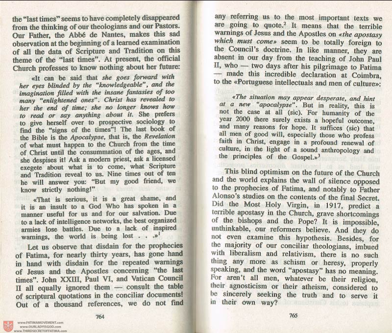 The Whole Truth About Fatima Volume 3 pages 764-765