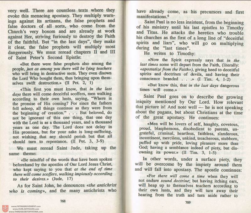 The Whole Truth About Fatima Volume 3 pages 768-769