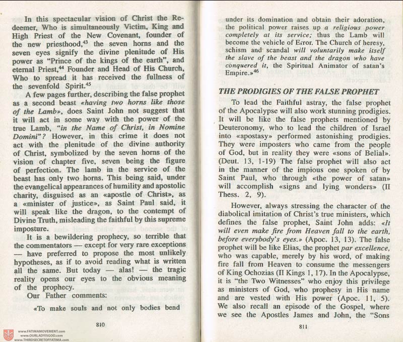 The Whole Truth About Fatima Volume 3 pages 810-811