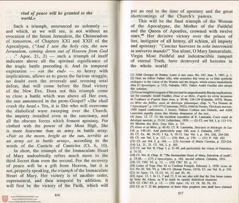 The Whole Truth About Fatima Volume 3 pages 816-817