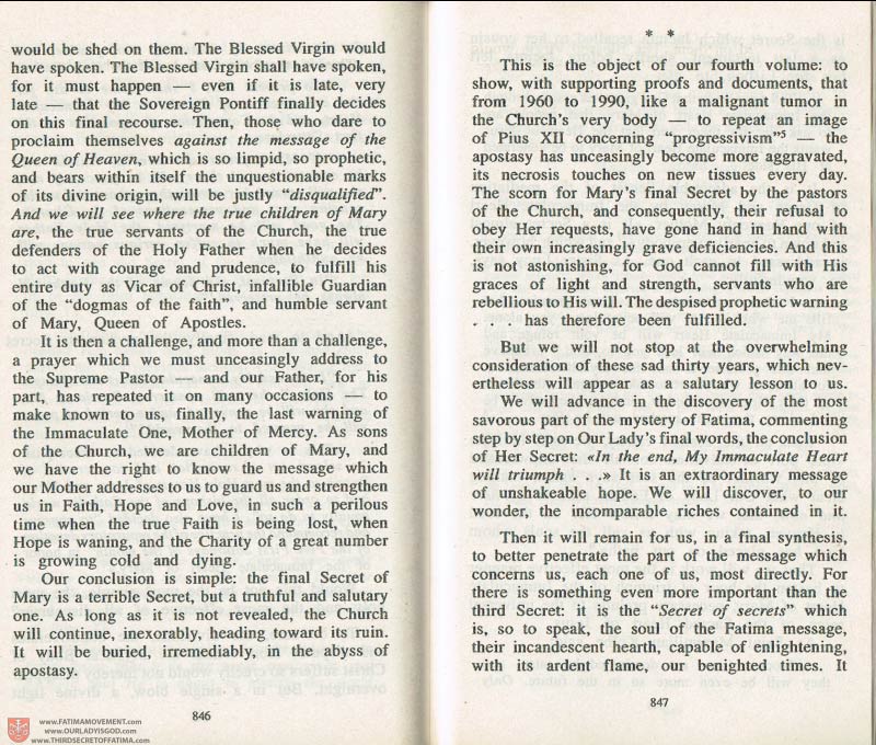 The Whole Truth About Fatima Volume 3 pages 846-847