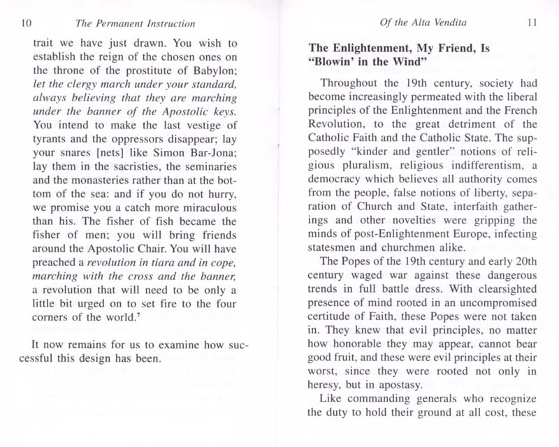 The Permanent Instruction of the Alta Vendita: A Masonic Blueprint for the Subversion of The Catholic Church page 10-11