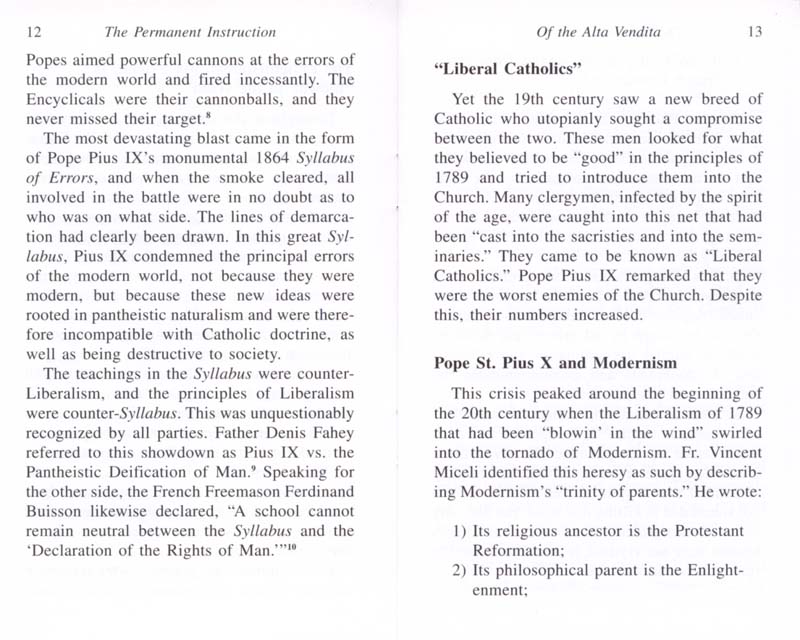 The Permanent Instruction of the Alta Vendita: A Masonic Blueprint for the Subversion of The Catholic Church page 12-13