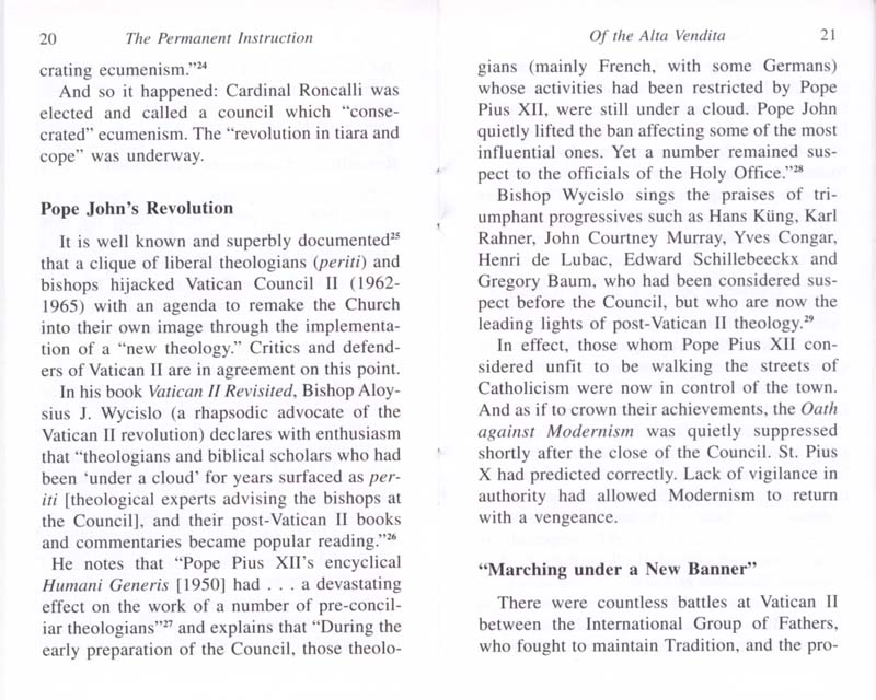 The Permanent Instruction of the Alta Vendita: A Masonic Blueprint for the Subversion of The Catholic Church page 20-21