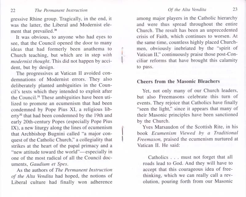 The Permanent Instruction of the Alta Vendita: A Masonic Blueprint for the Subversion of The Catholic Church page 22-23