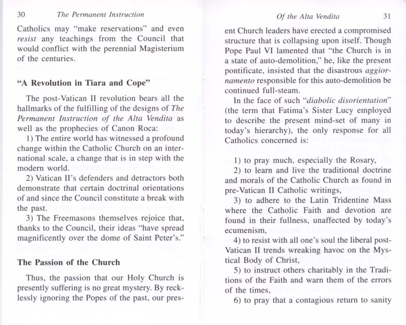 The Permanent Instruction of the Alta Vendita: A Masonic Blueprint for the Subversion of The Catholic Church page 30-31