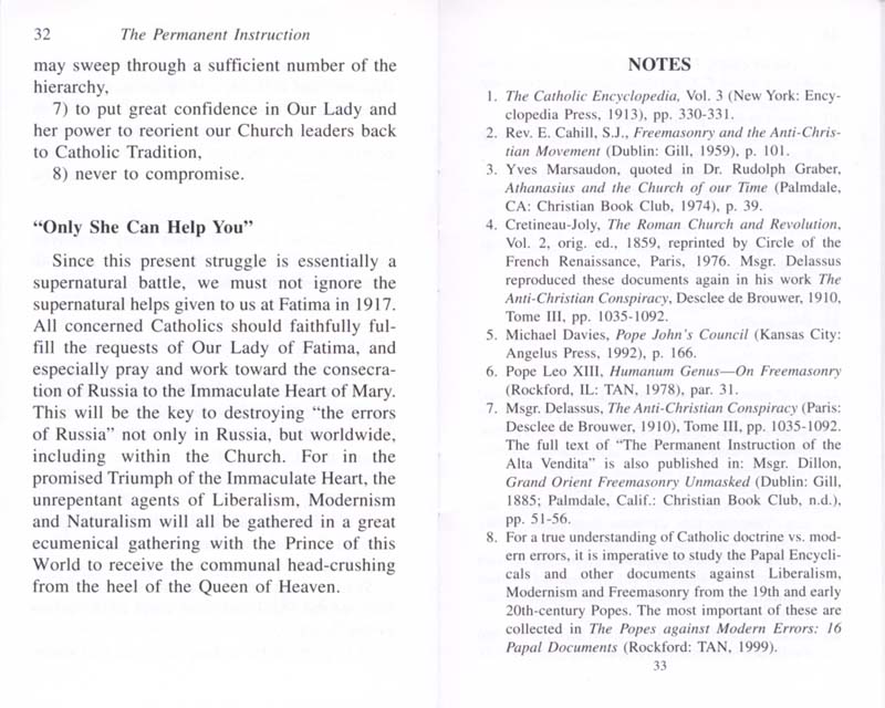 The Permanent Instruction of the Alta Vendita: A Masonic Blueprint for the Subversion of The Catholic Church page 32-33