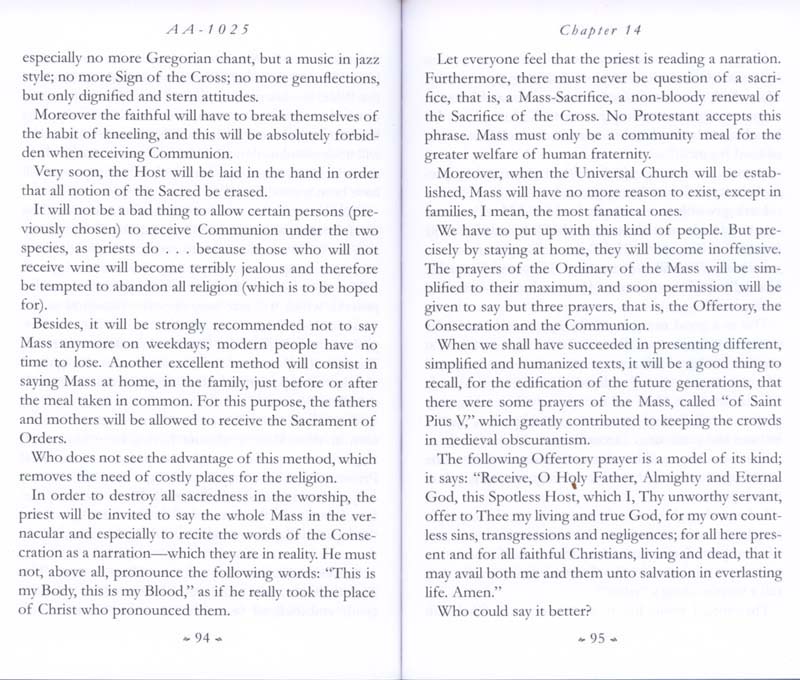 Memoirs of the Communist Infiltration Into the Catholic Church p. 94-95