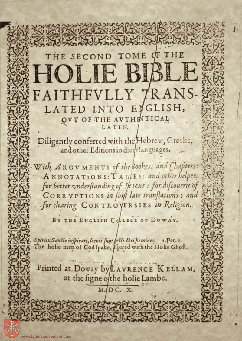 Original Douay Rheims Catholic Bible scan 1135