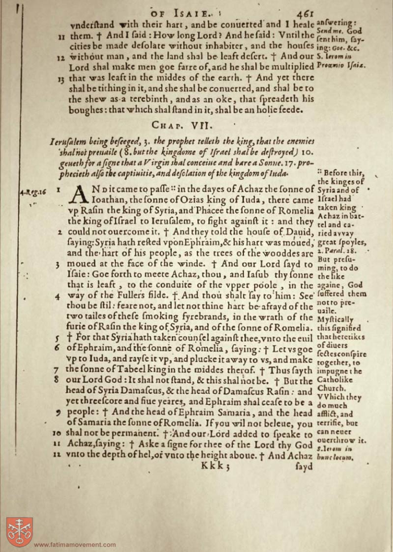 Original Douay Rheims Catholic Bible scan 1596