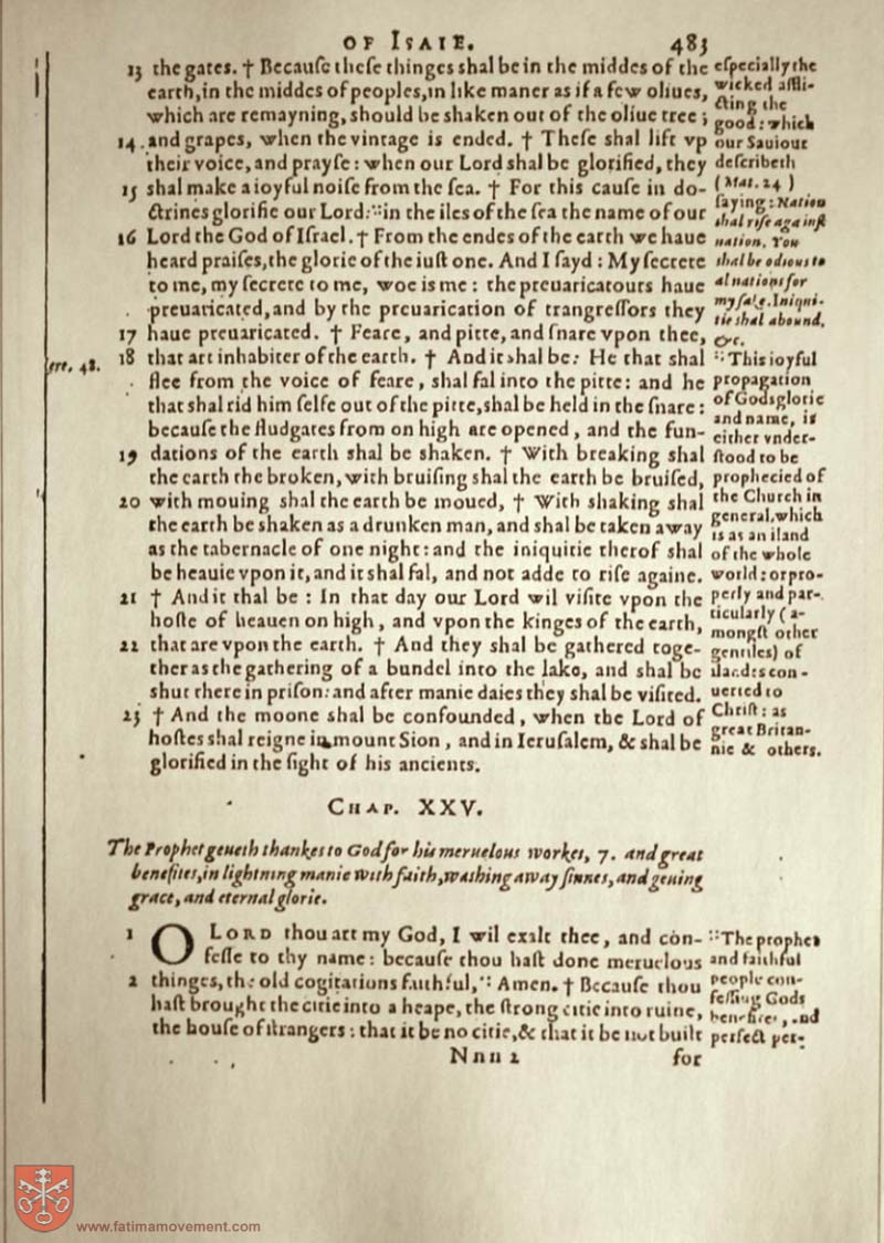 Original Douay Rheims Catholic Bible scan 1618