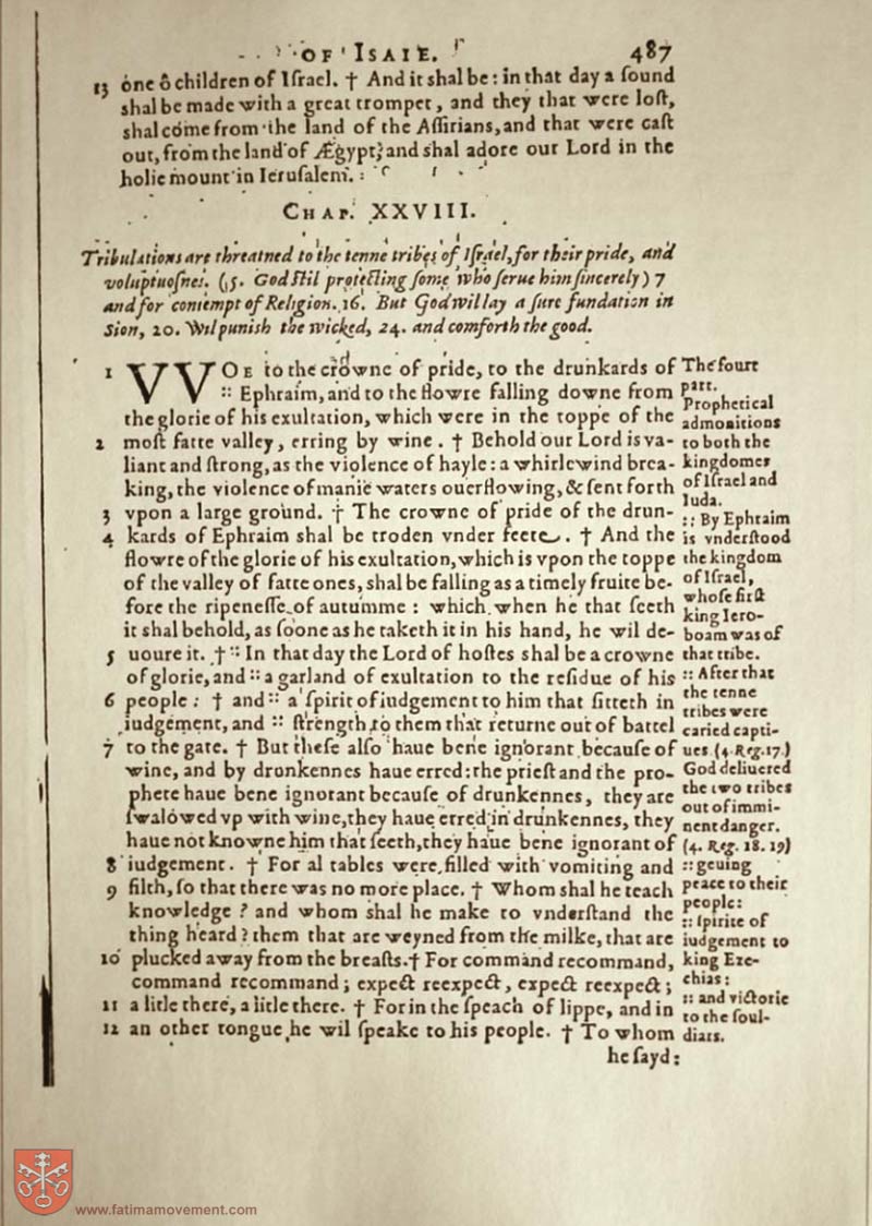 Original Douay Rheims Catholic Bible scan 1622