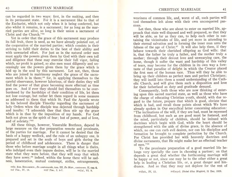 Pius XI Encyclical Christian Marriage page 22